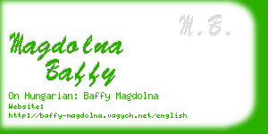 magdolna baffy business card